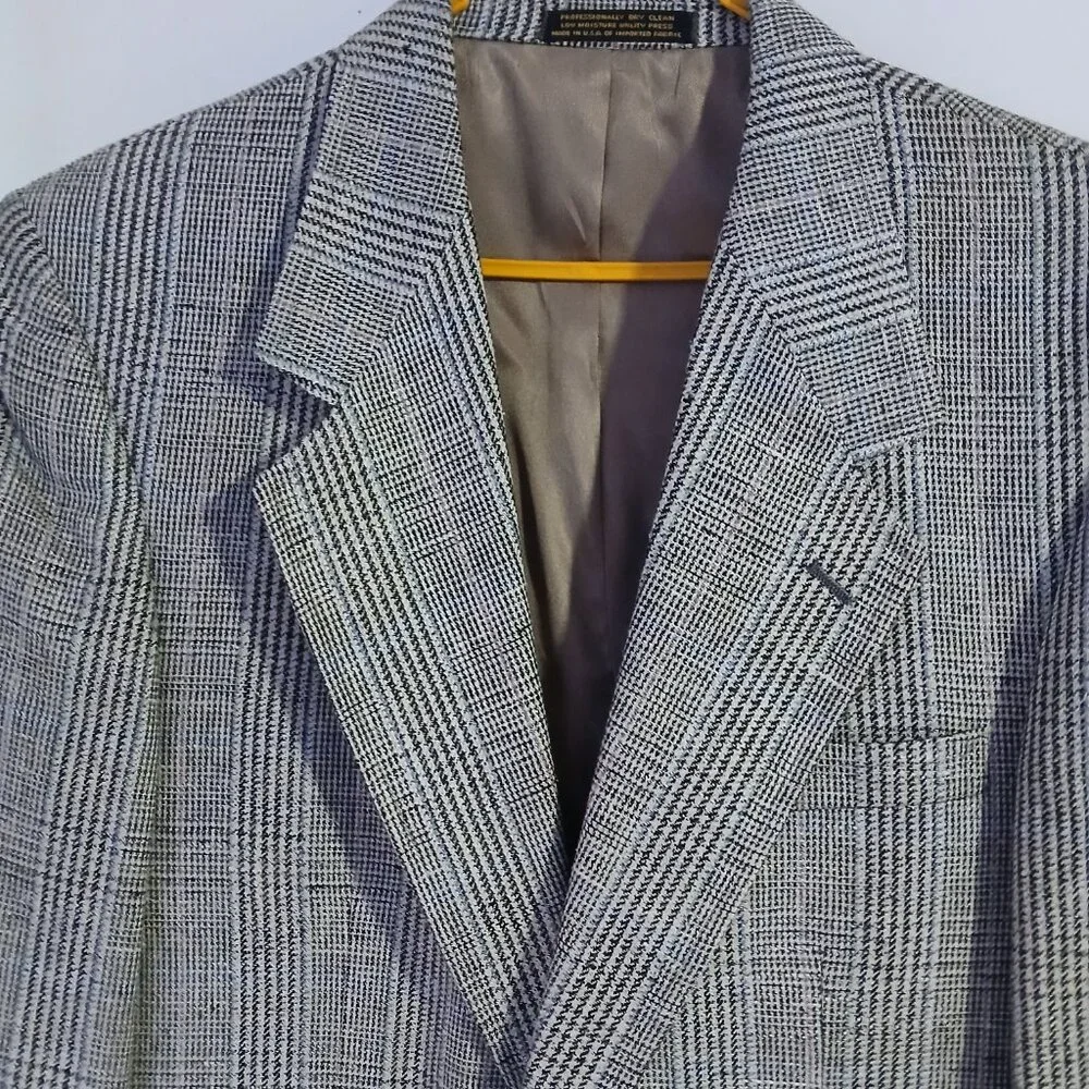 Vintage Evon-Picone Men's Plaid Blazer GUC - Picture 2 of 8